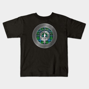 Clan Lamont Crest & Tartan Knot Kids T-Shirt